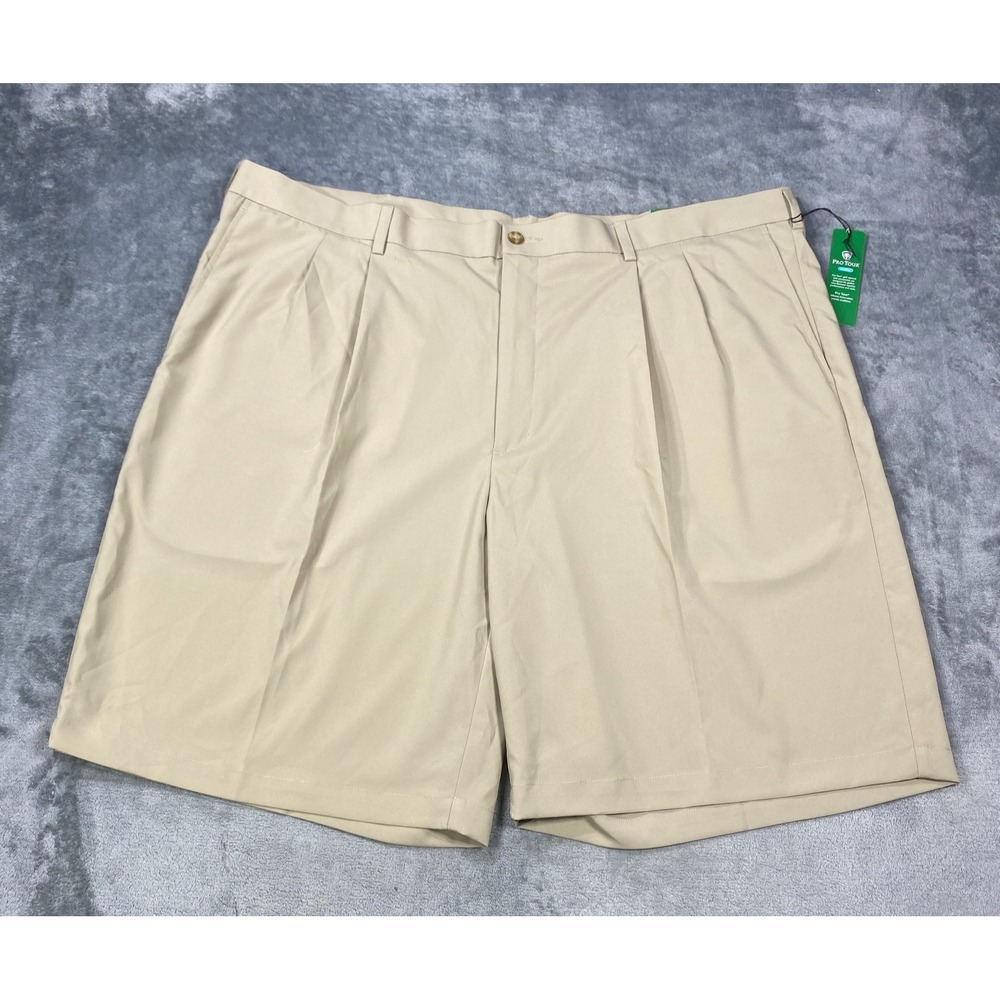 Pro Tour Ultimate Tech Golf Shorts Mens Size 44 Khaki Cool Play Moisture Control